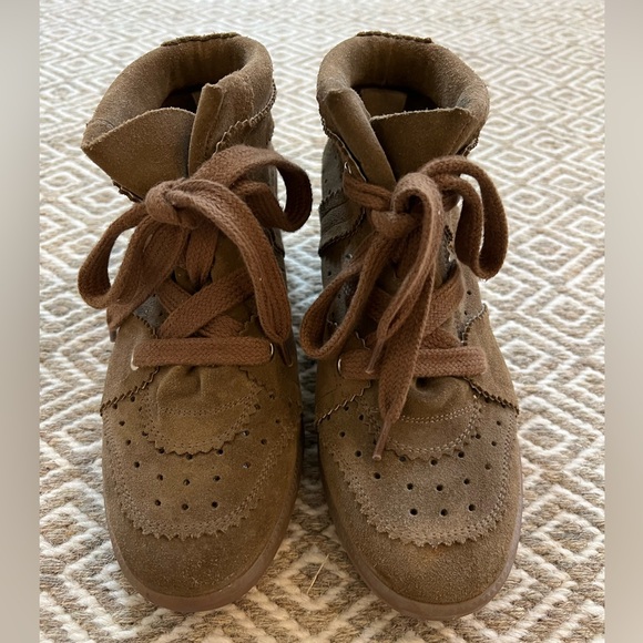 Isabel Marant Bobby Lace-Up Wedge Sneakers - Picture 3 of 14